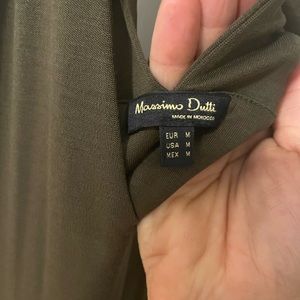 Beautiful flowy floor length green halter dress